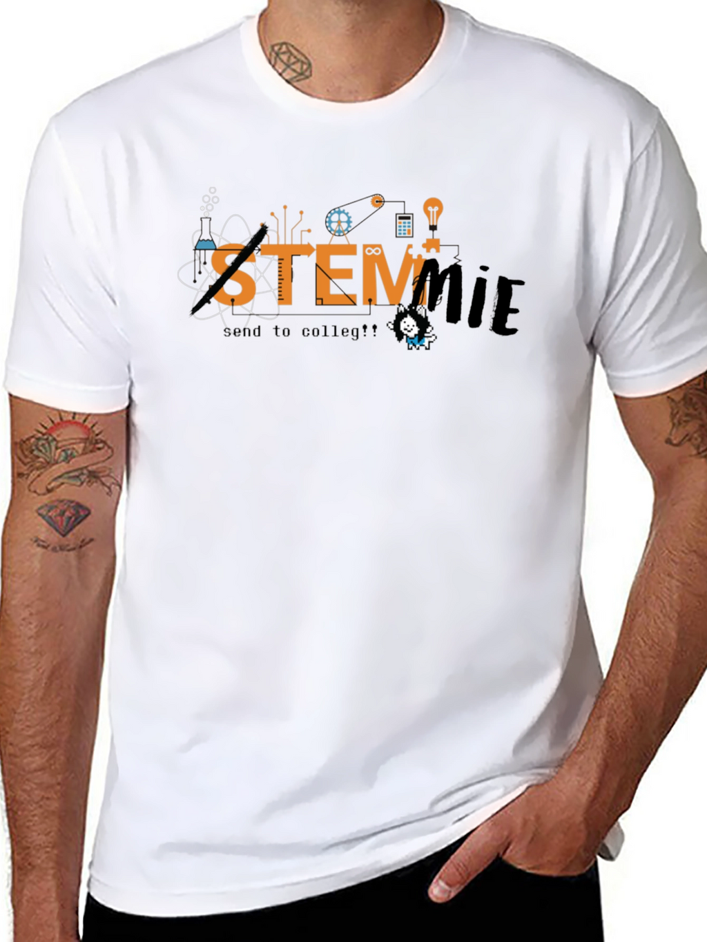 STEMmie Black T-Shirt - Science Tech Engineering Math Tee