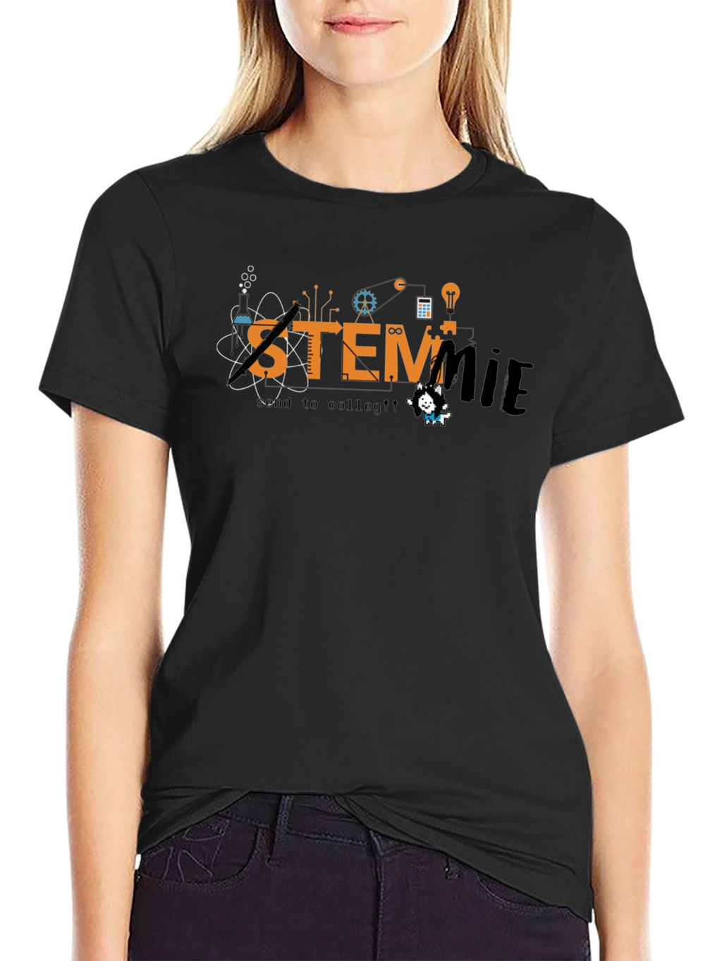 STEMmie Black T-Shirt - Science Tech Engineering Math Tee