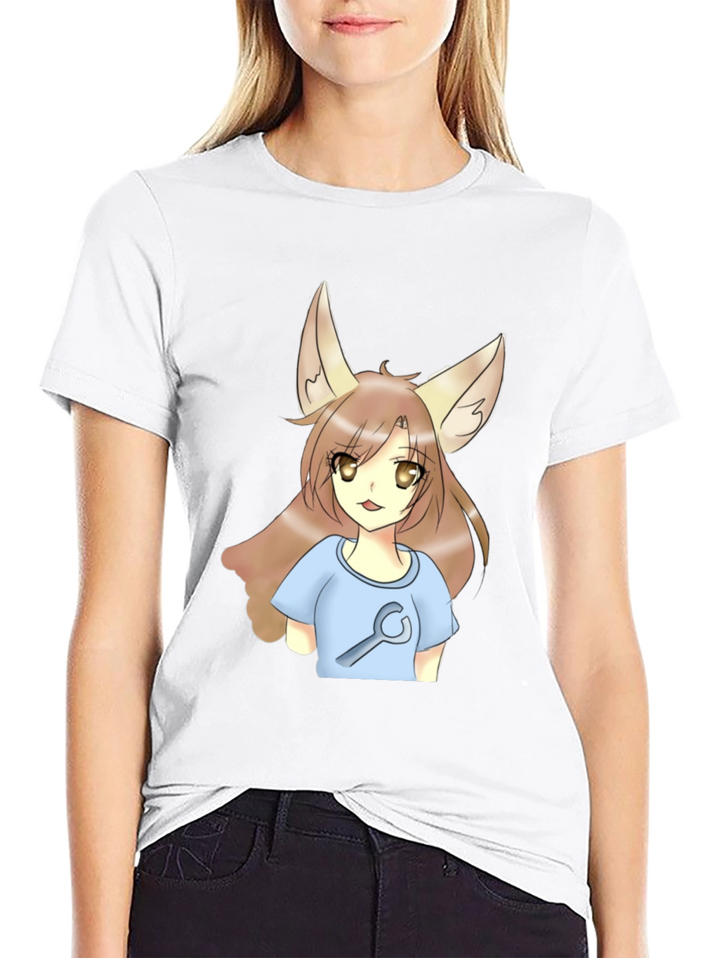 Anime Fox Girl Wrench T-Shirt