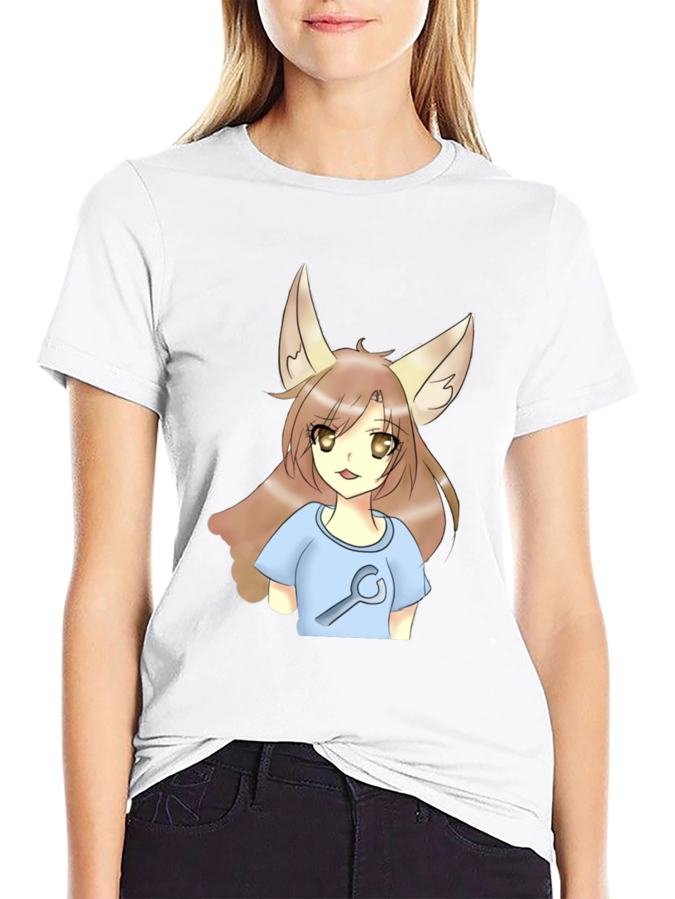 Anime Fox Girl Wrench T-Shirt