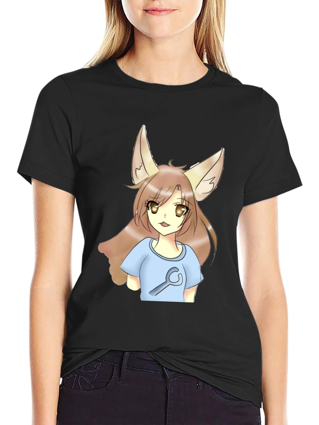 Anime Fox Girl Wrench T-Shirt