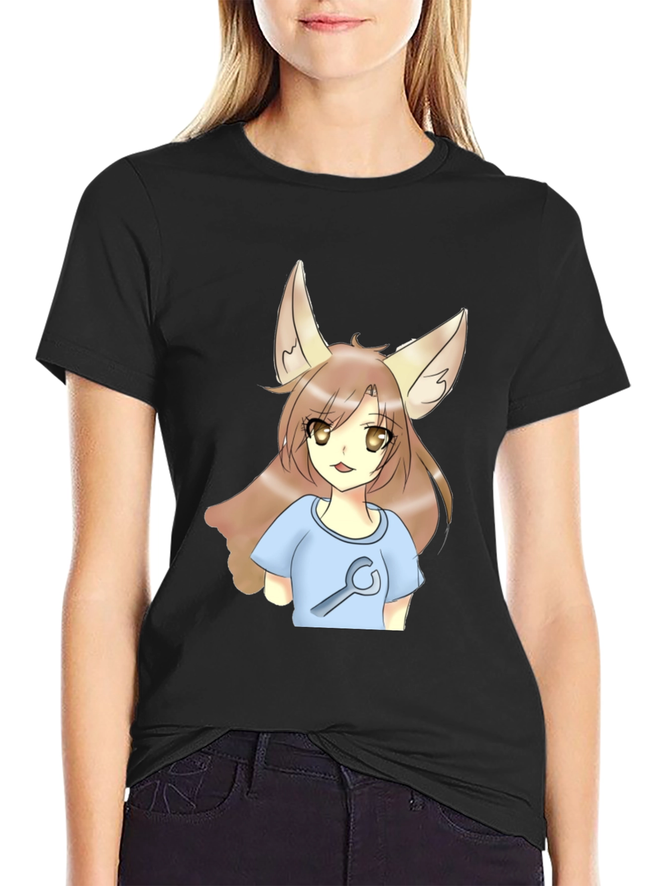 Anime Fox Girl Wrench T-Shirt