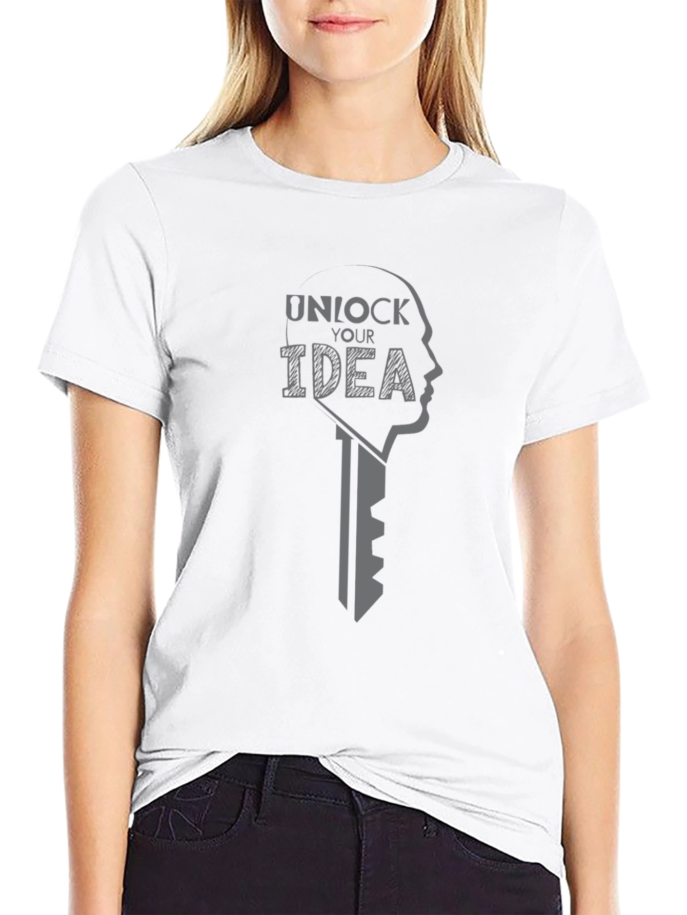Unlock Your Idea Graphic T-Shirt - Premium Cotton Blend