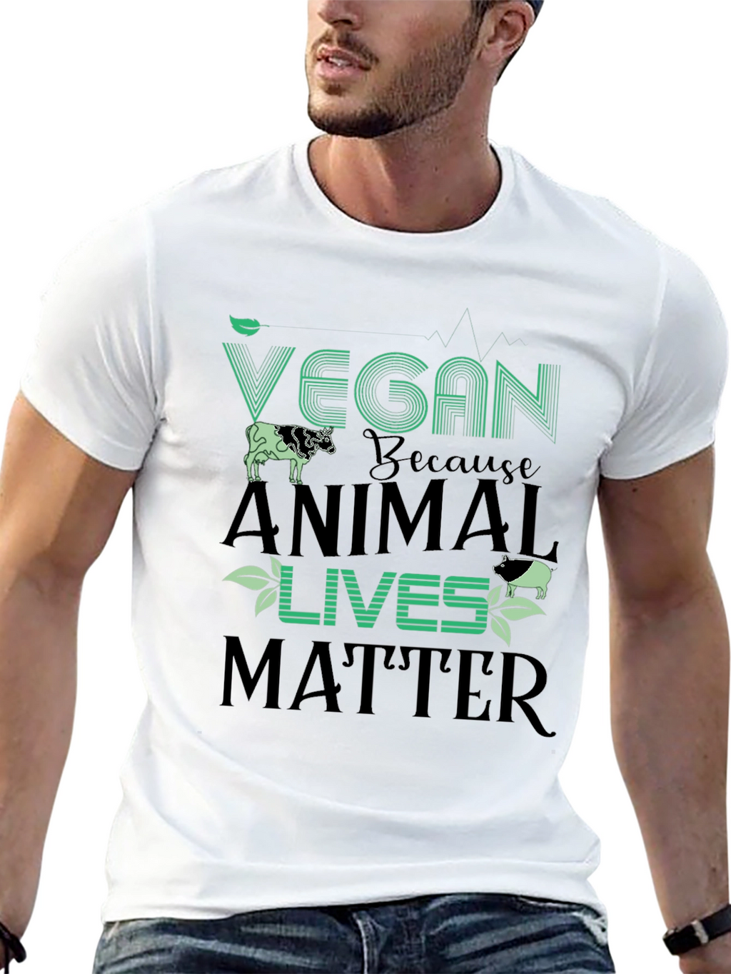 Vegan Animal Lives Matter Graphic Tee