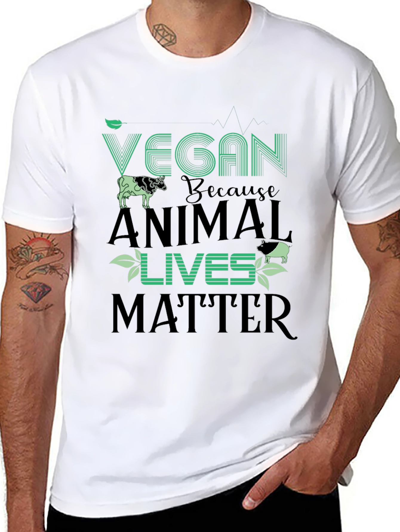 Vegan Animal Lives Matter Graphic Tee