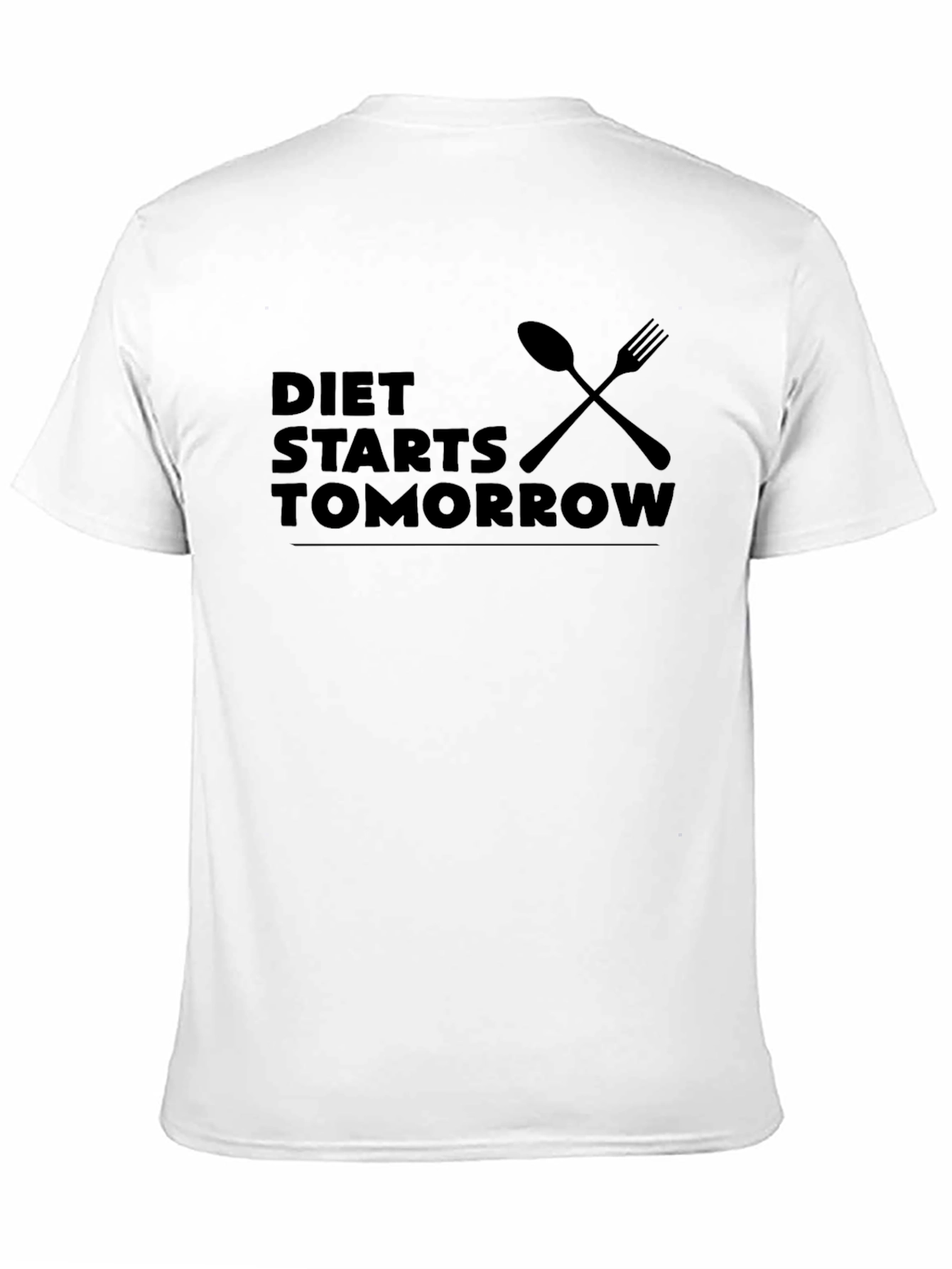 Diet Starts Tomorrow Black T-Shirt