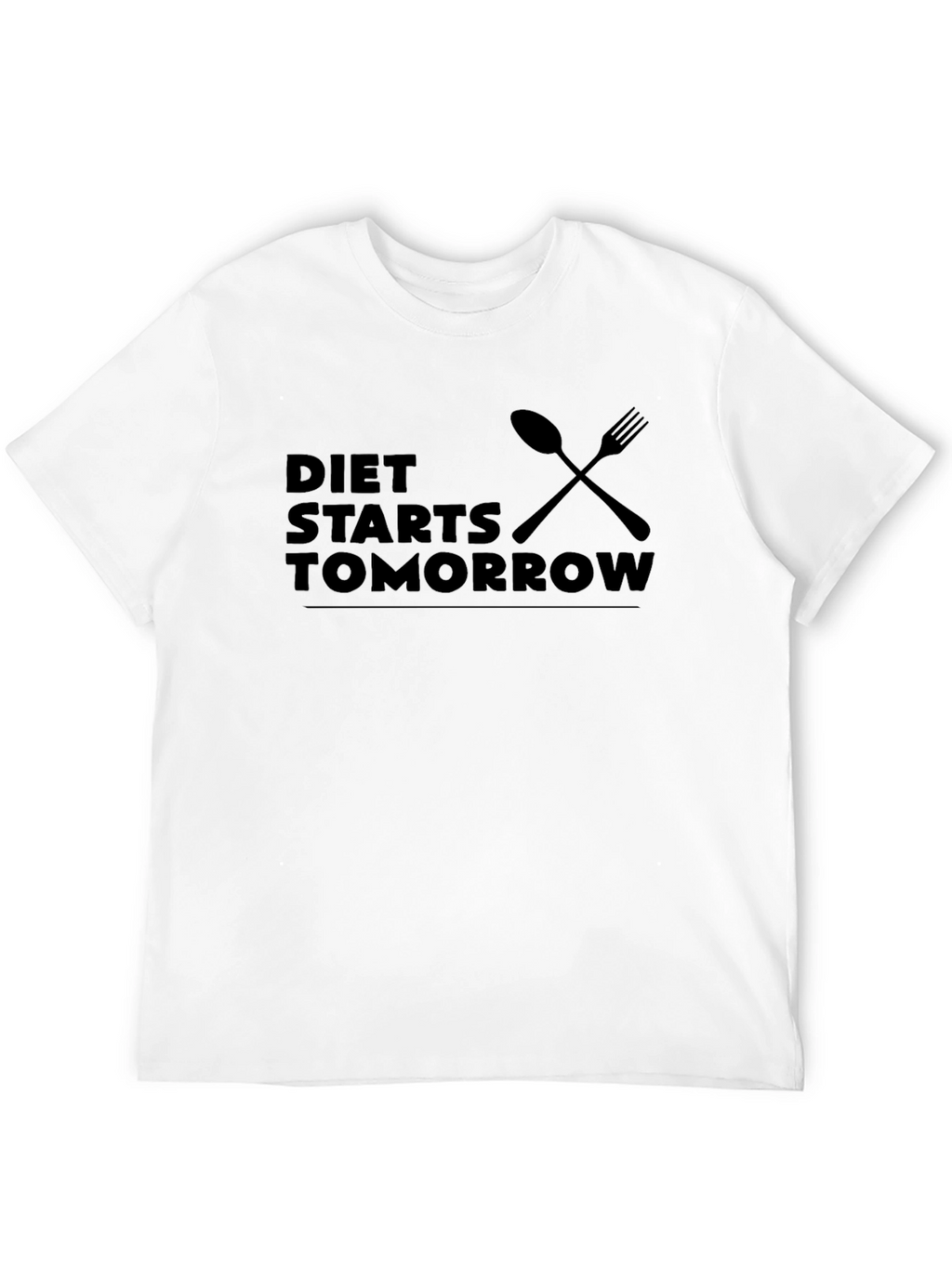Diet Starts Tomorrow Black T-Shirt
