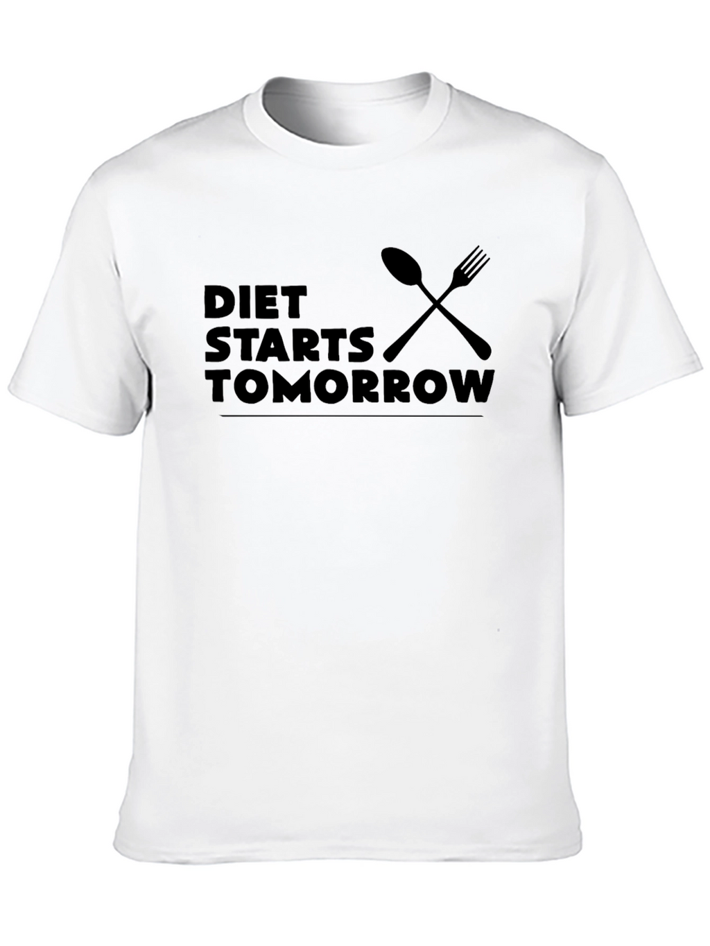 Diet Starts Tomorrow Black T-Shirt