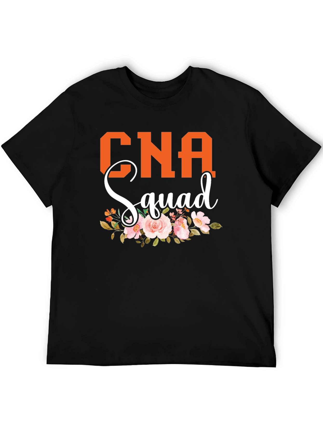CNA Squad Floral T-Shirt - Certified Nursing Assistant Apparel