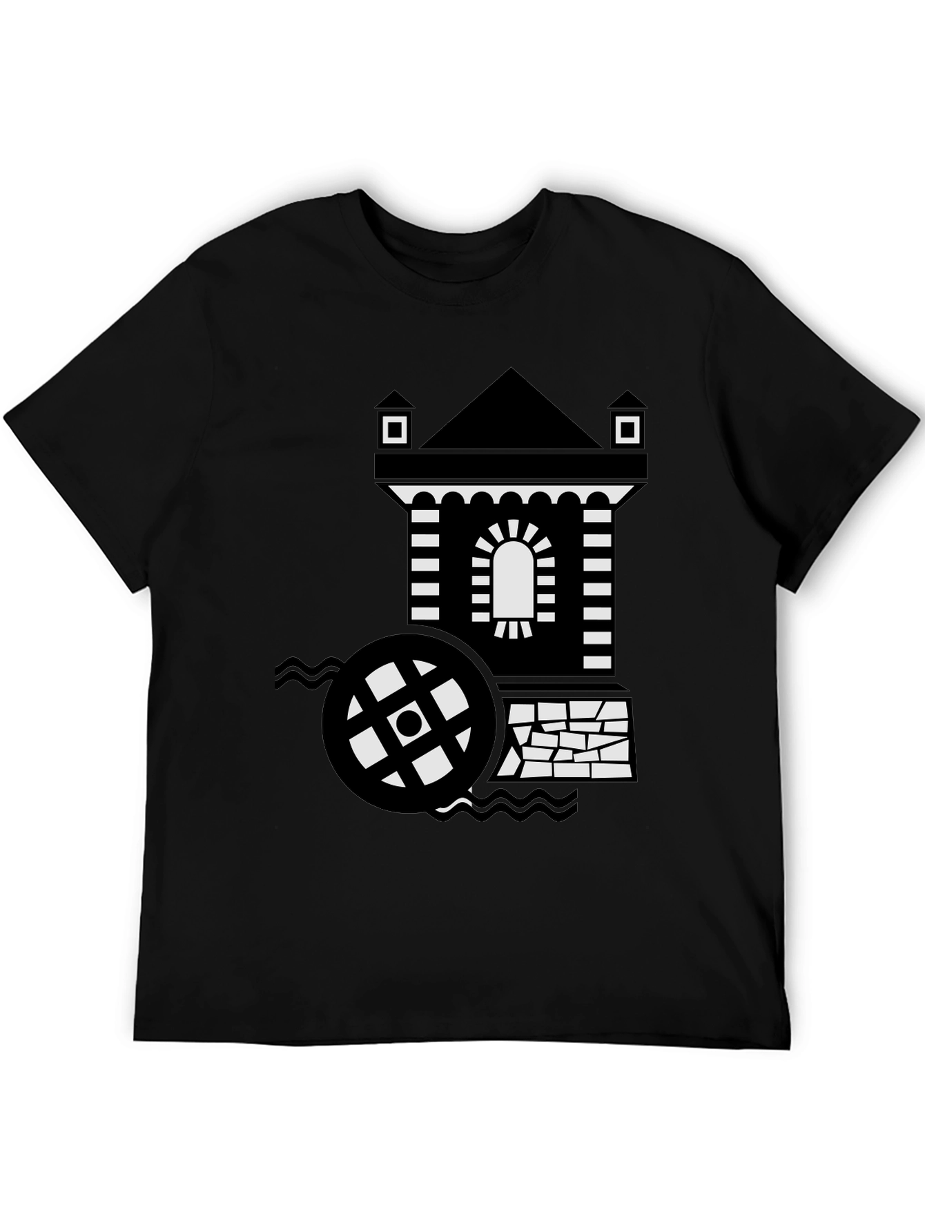 Water Mill Black T-Shirt