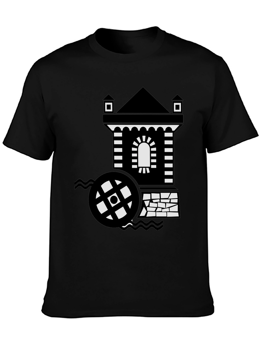 Water Mill Black T-Shirt