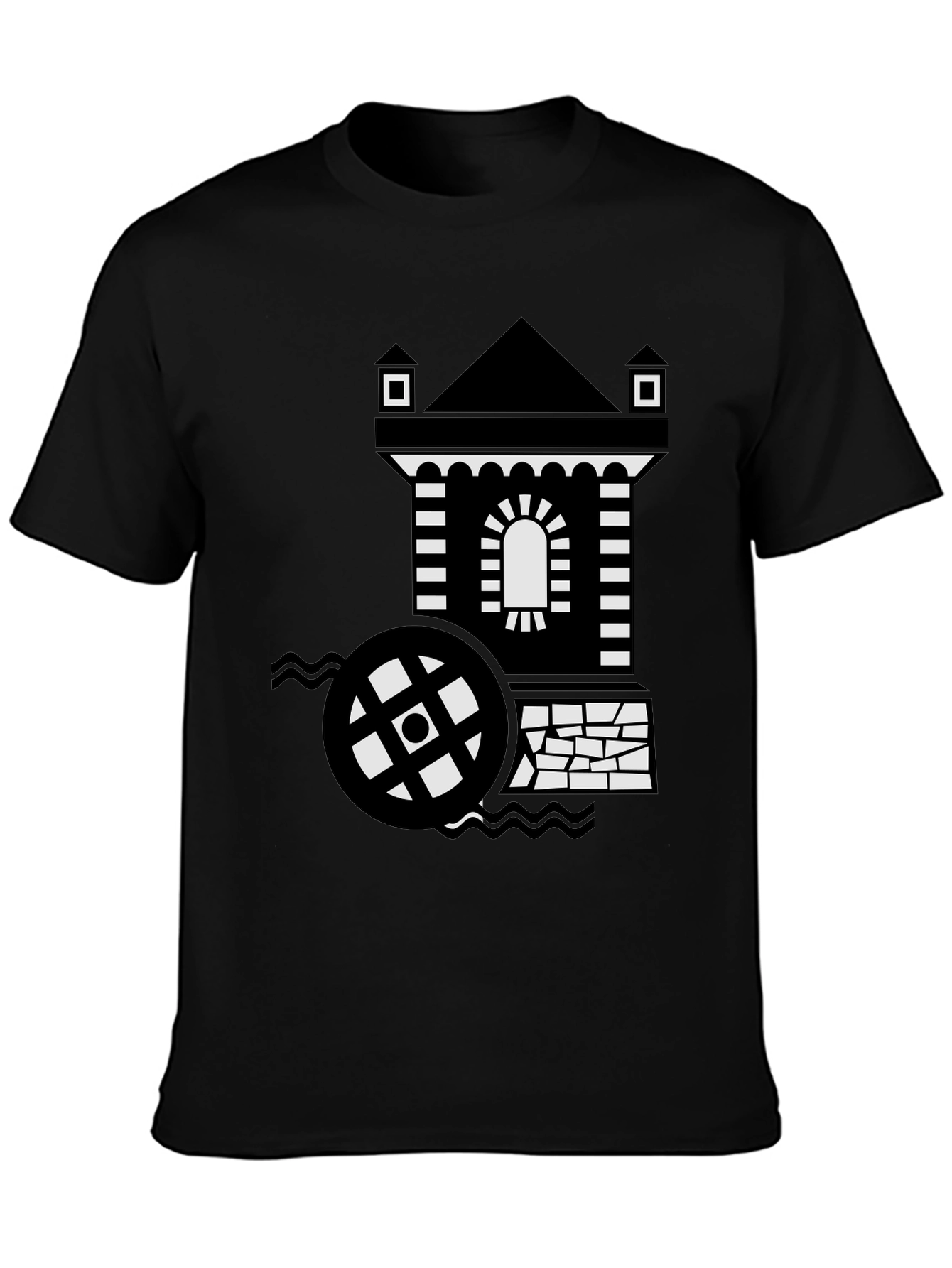 Water Mill Black T-Shirt