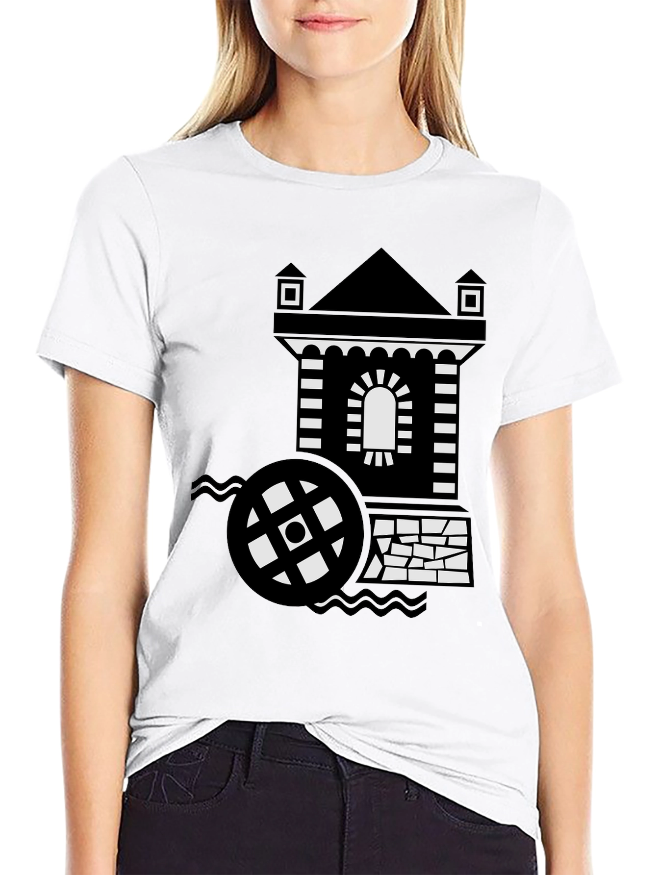 Water Mill Black T-Shirt