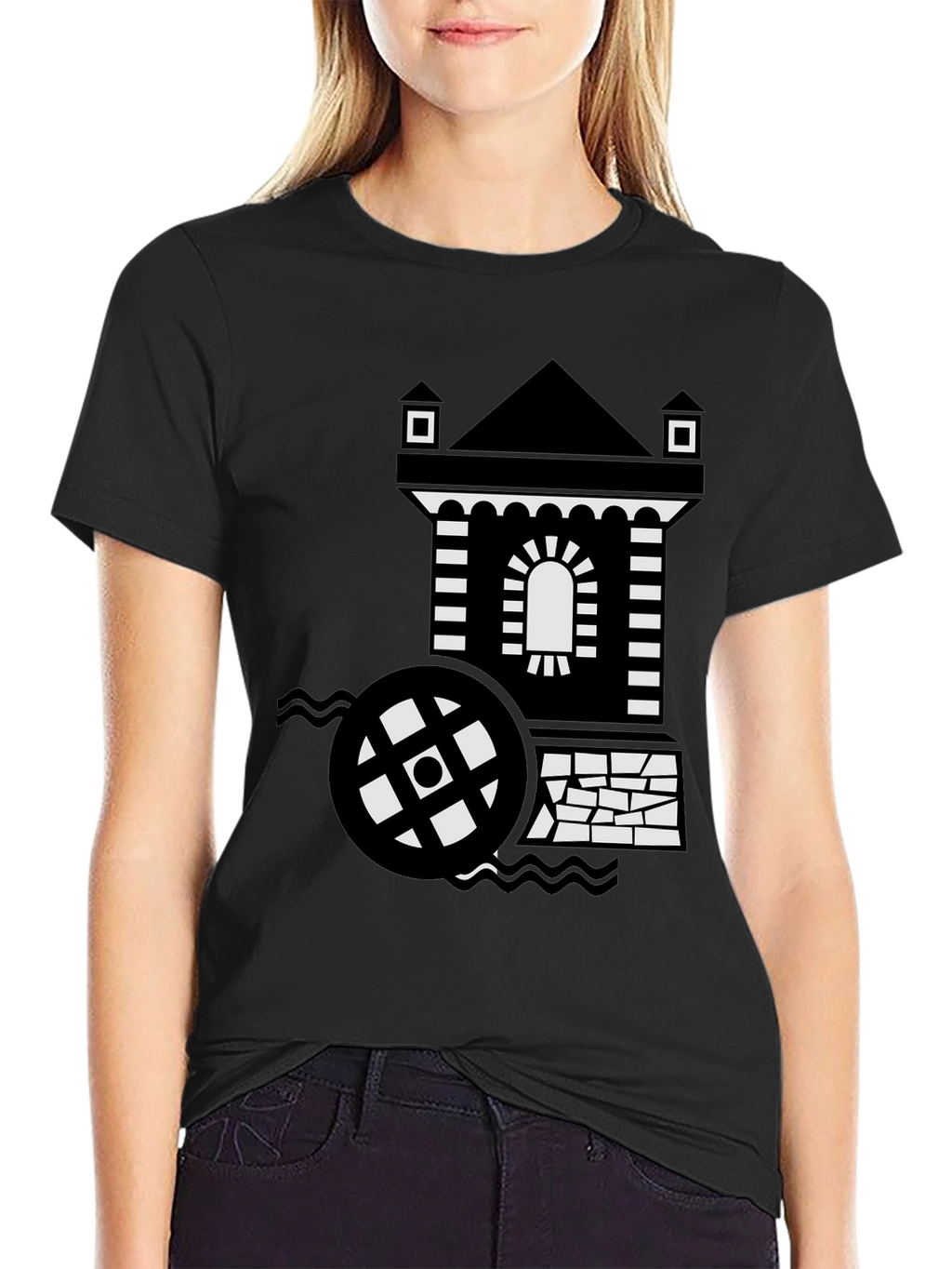 Water Mill Black T-Shirt