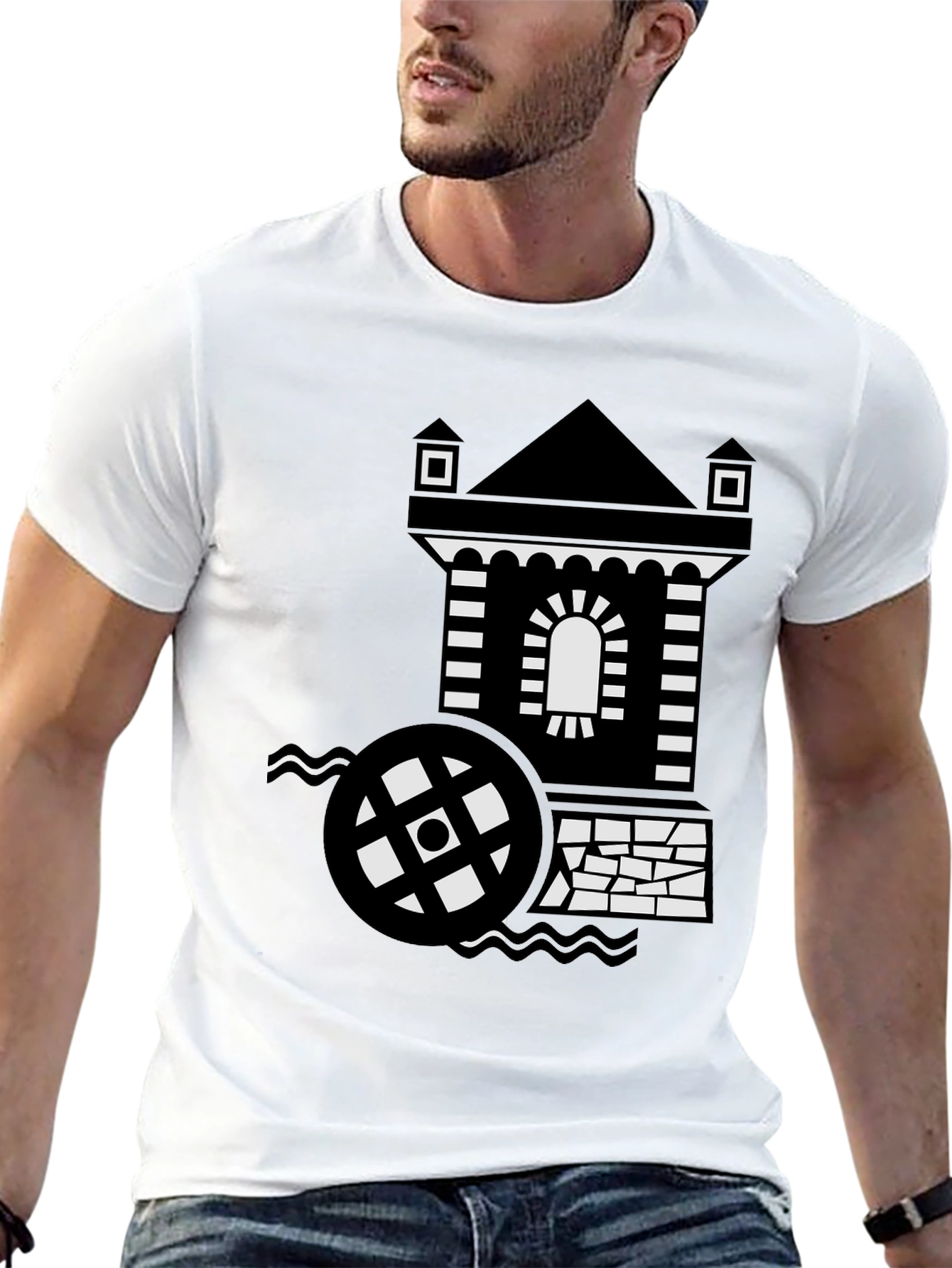 Water Mill Black T-Shirt