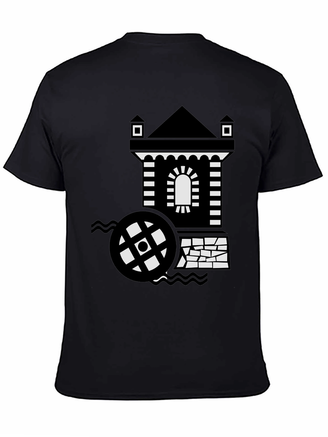 Water Mill Black T-Shirt