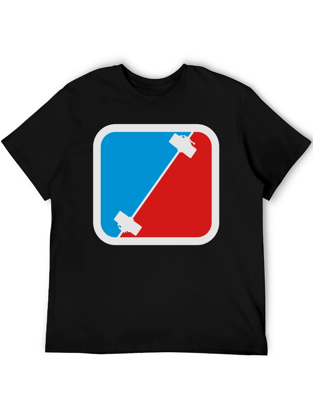 Climbing T-Shirt - Red & Blue Rock Climbing Design