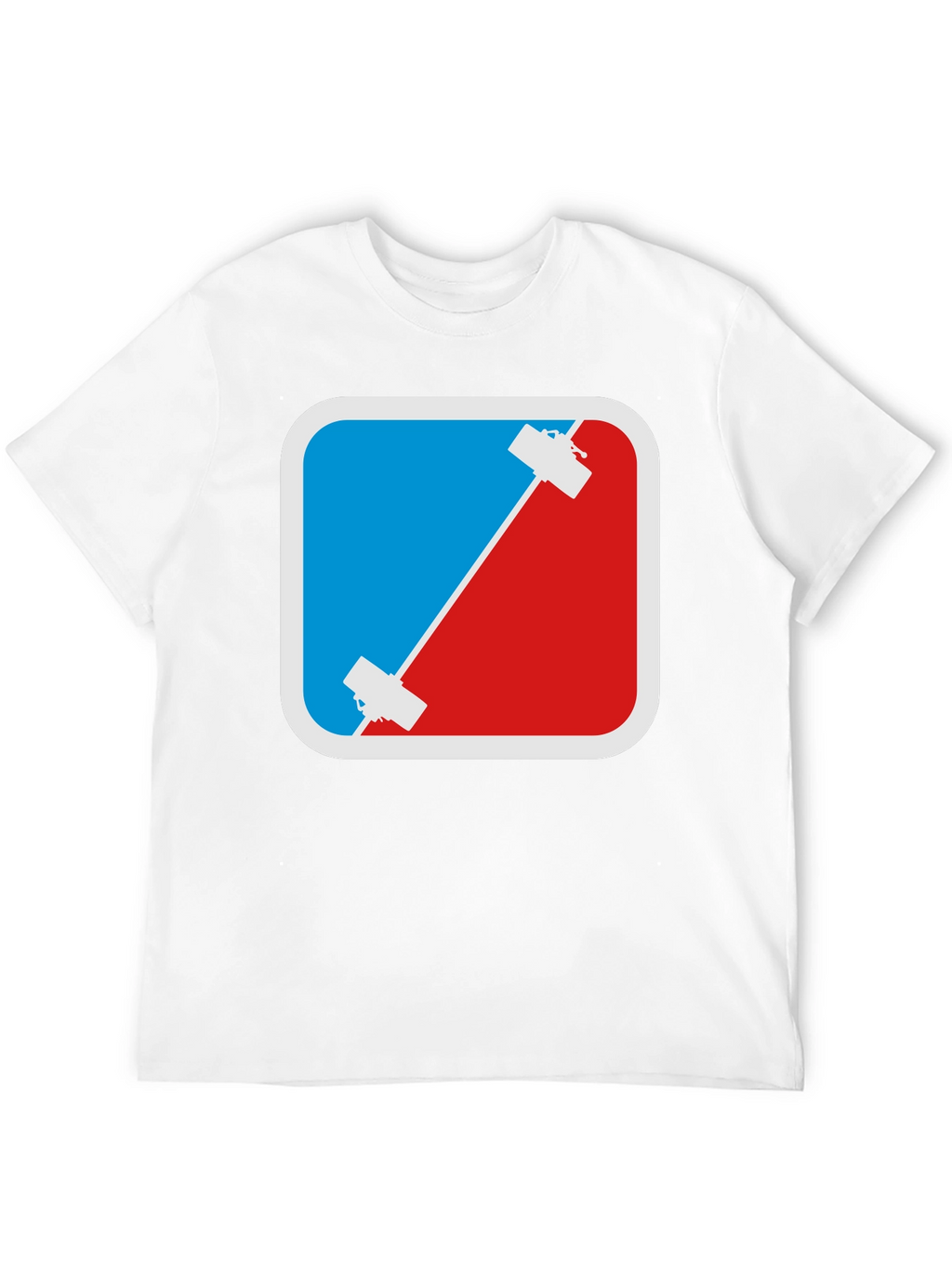 Climbing T-Shirt - Red & Blue Rock Climbing Design