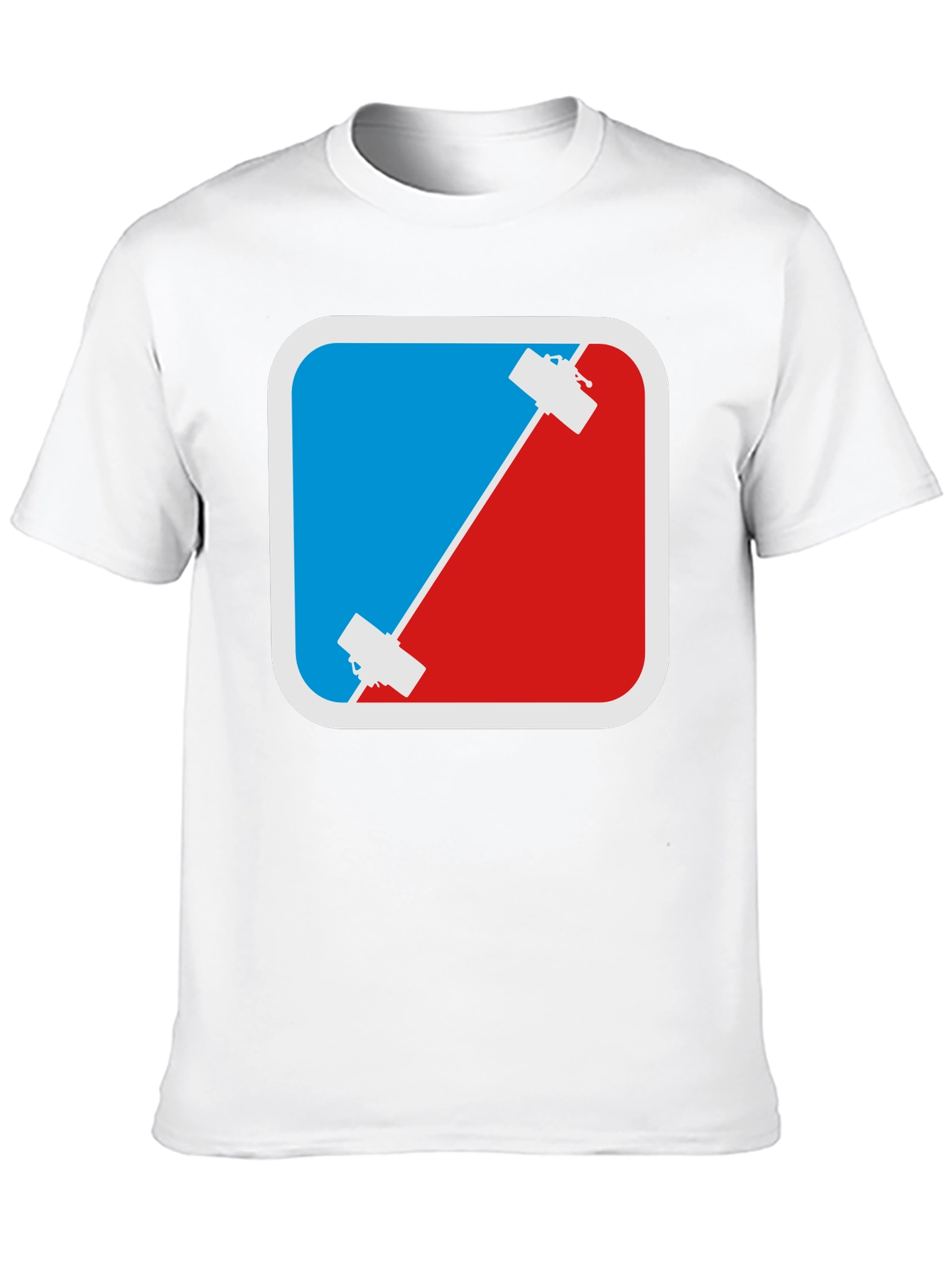 Climbing T-Shirt - Red & Blue Rock Climbing Design