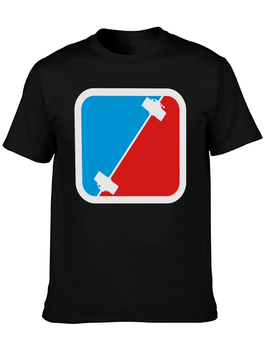 Climbing T-Shirt - Red & Blue Rock Climbing Design