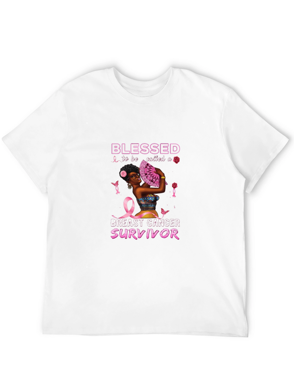 Breast Cancer Survivor Blessed Black T-Shirt