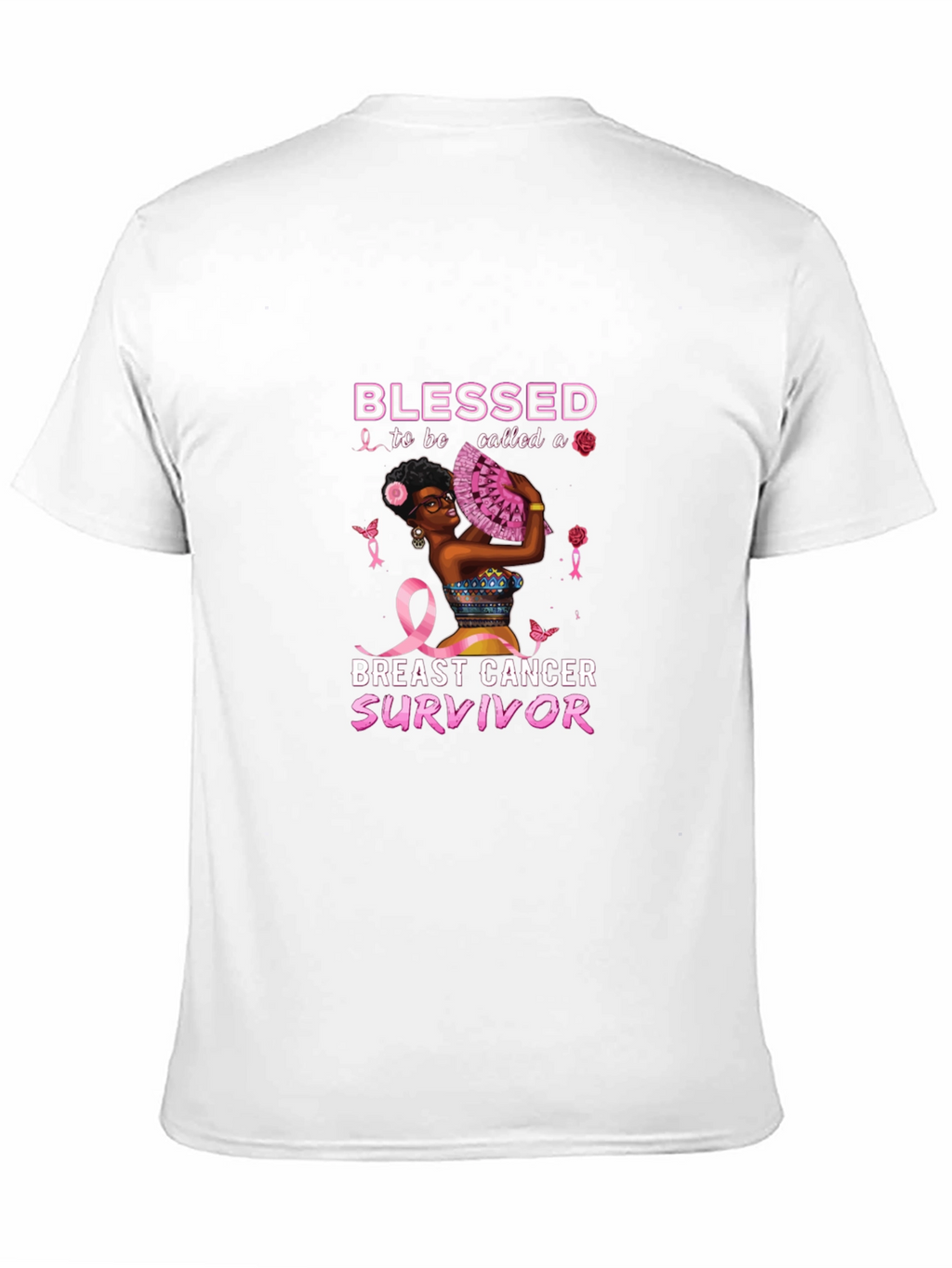 Breast Cancer Survivor Blessed Black T-Shirt