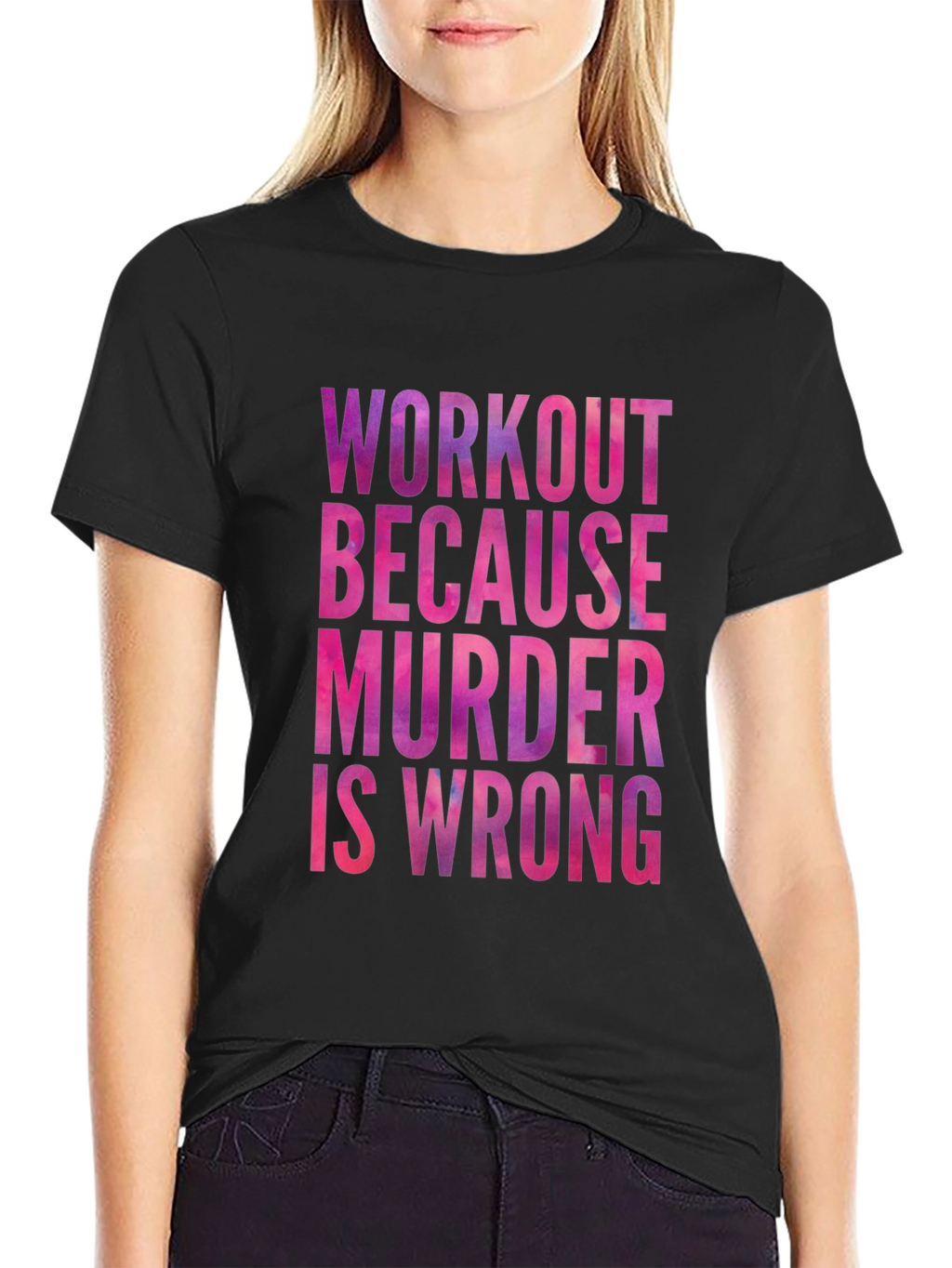 Workout Because Murder is Wrong Graphic Tee