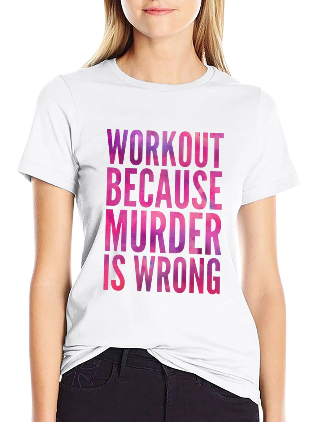 Workout Because Murder is Wrong Graphic Tee