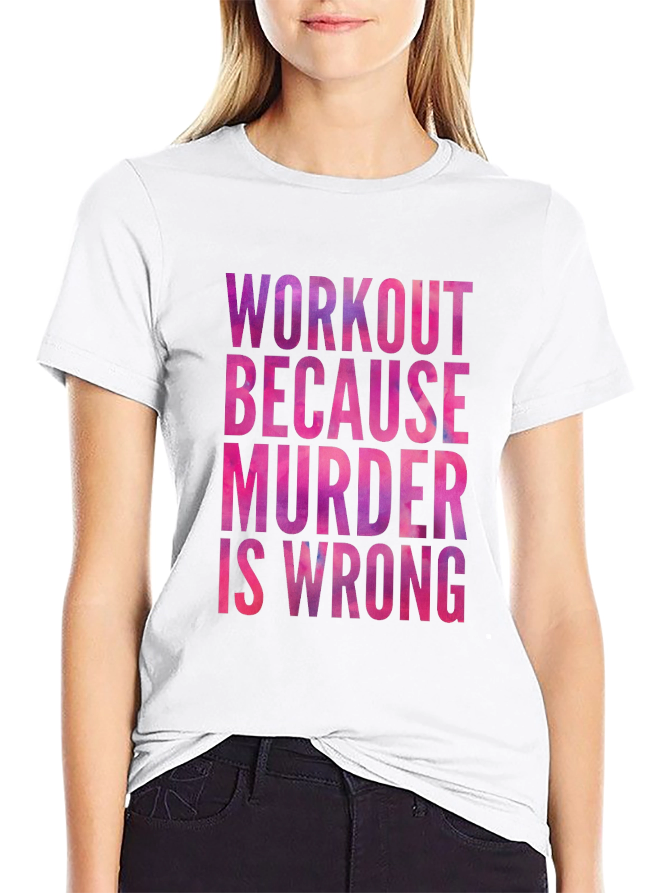 Workout Because Murder is Wrong Graphic Tee