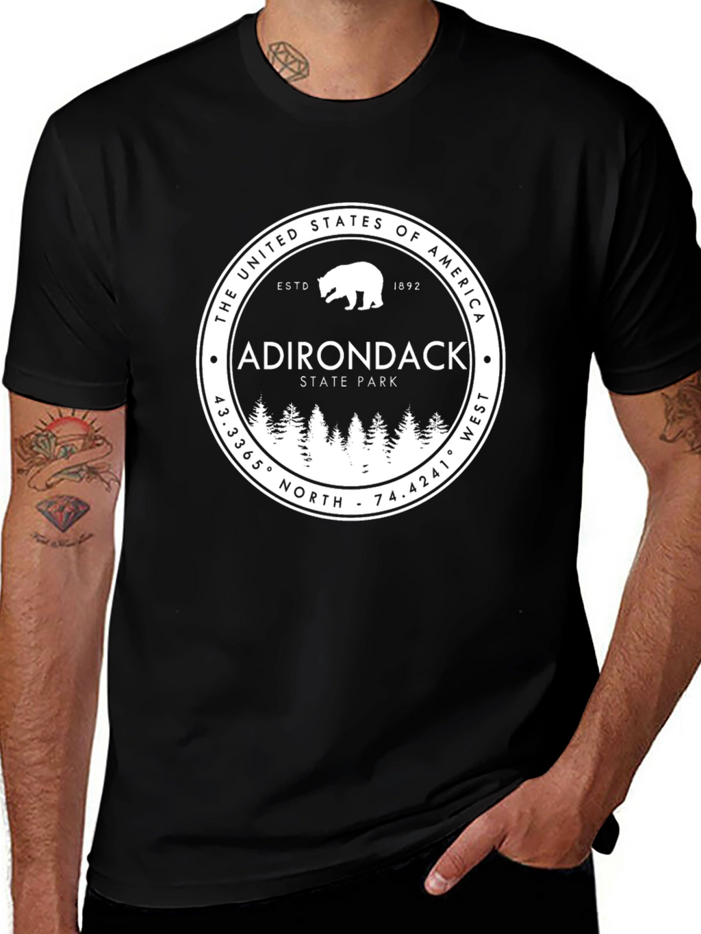 Adirondack State Park Bear Graphic Tee