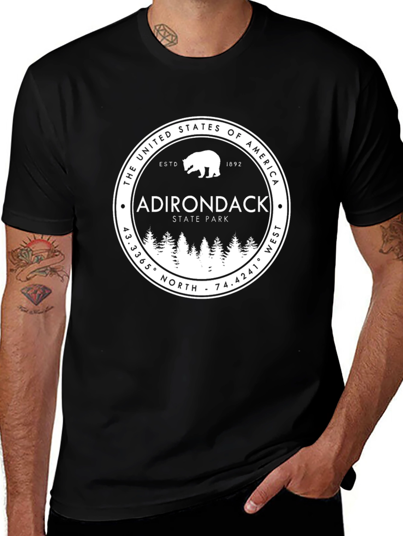 Adirondack State Park Bear Graphic Tee