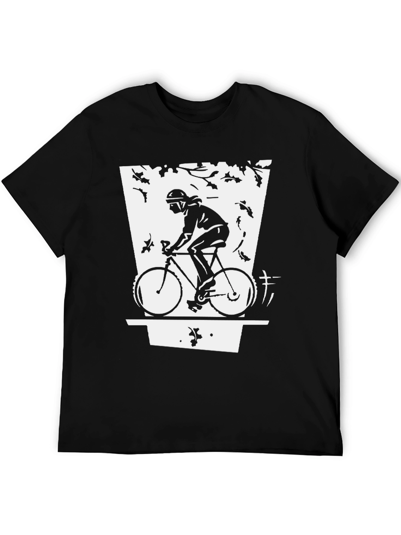 Cyclist Graphic Black T-Shirt - Urban Style