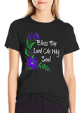 Bless the Lord Floral Graphic T-Shirt