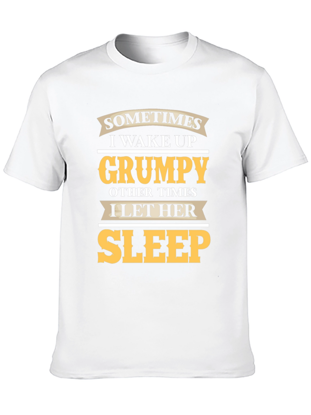Grumpy Sleep Funny Mens Black T-Shirt