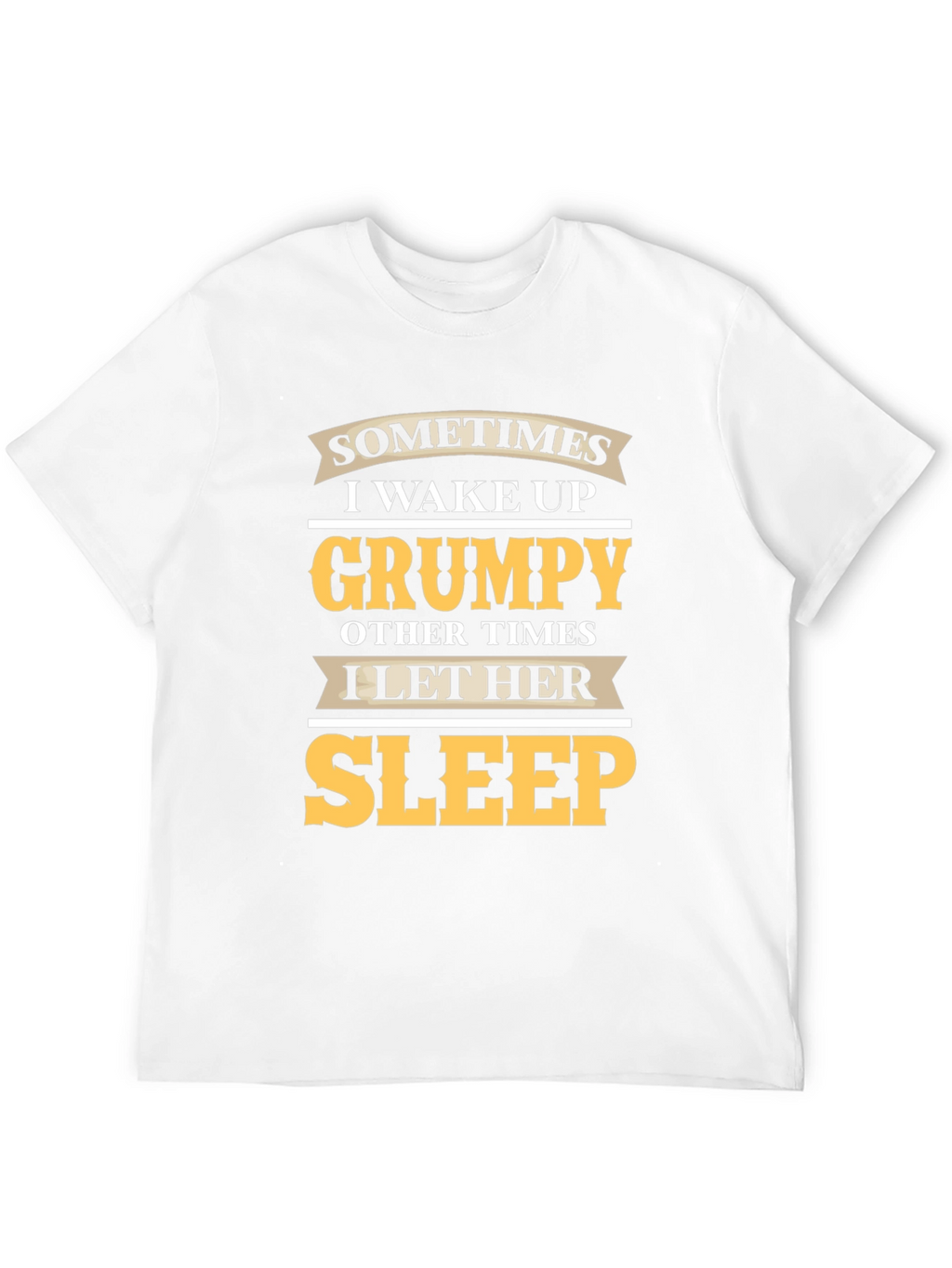 Grumpy Sleep Funny Mens Black T-Shirt