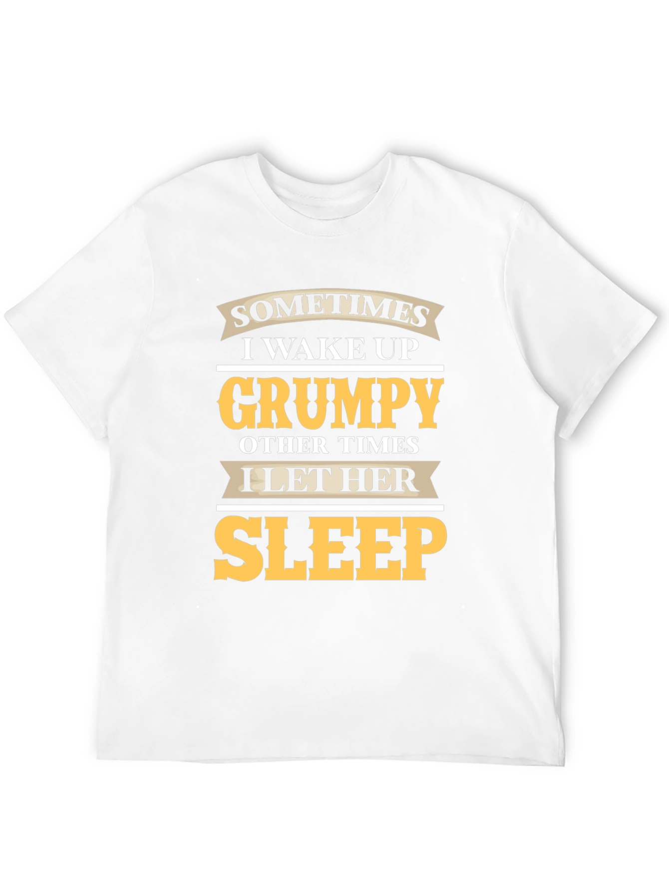 Grumpy Sleep Funny Mens Black T-Shirt