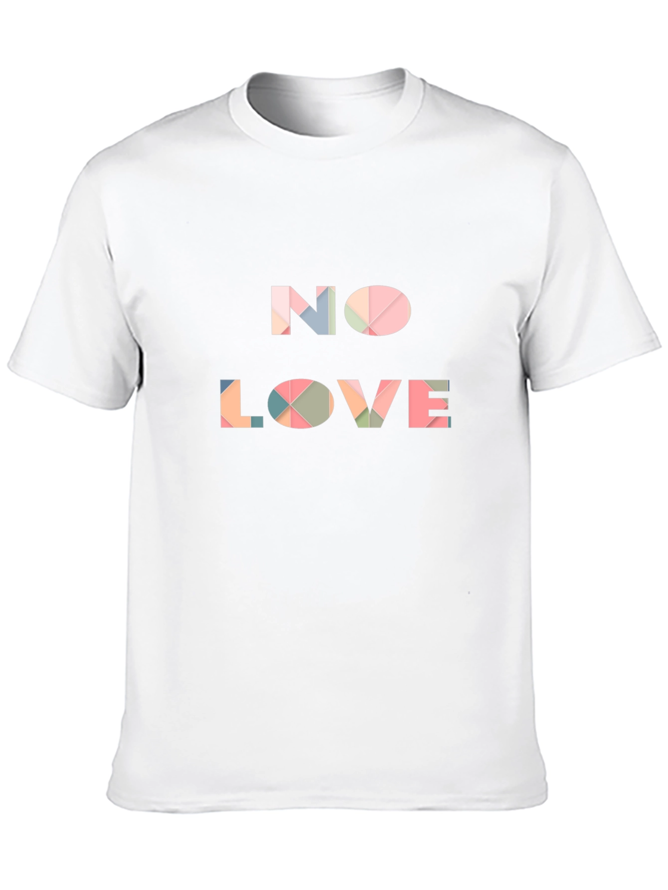 Geometric No Love Graphic Tee - Modern Streetwear