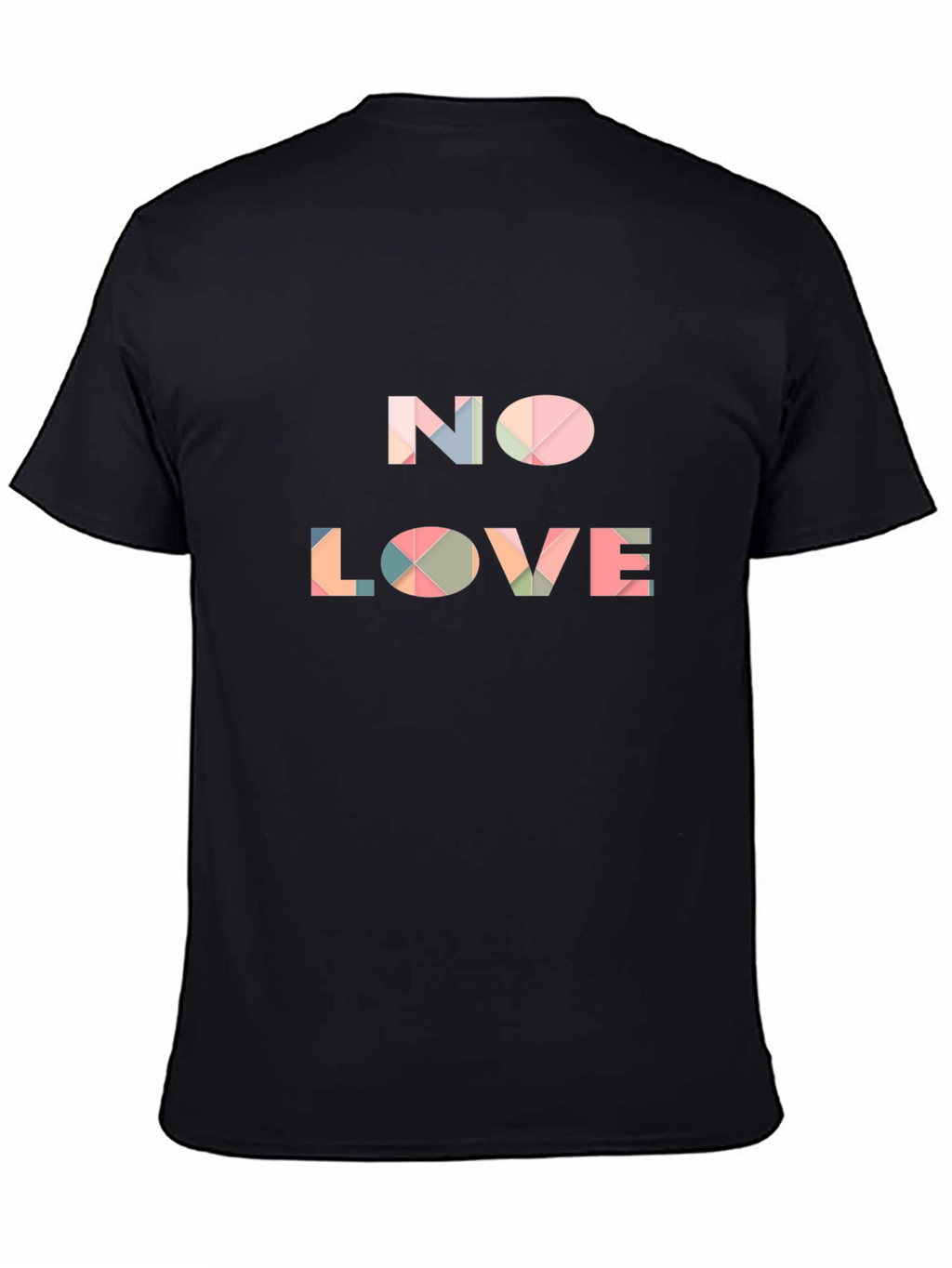 Geometric No Love Graphic Tee - Modern Streetwear