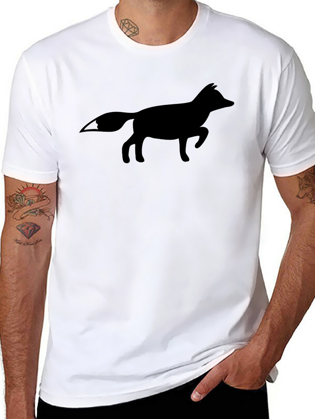 Fox Silhouette T-Shirt - Stylish Casual Wear