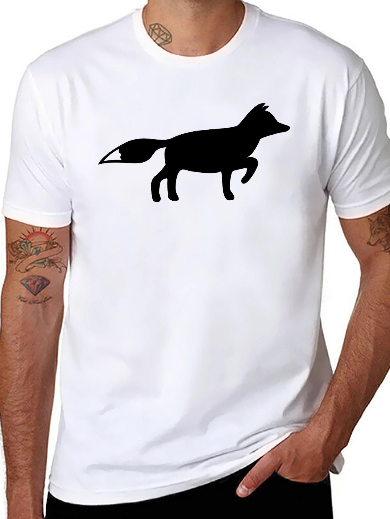 Fox Silhouette T-Shirt - Stylish Casual Wear