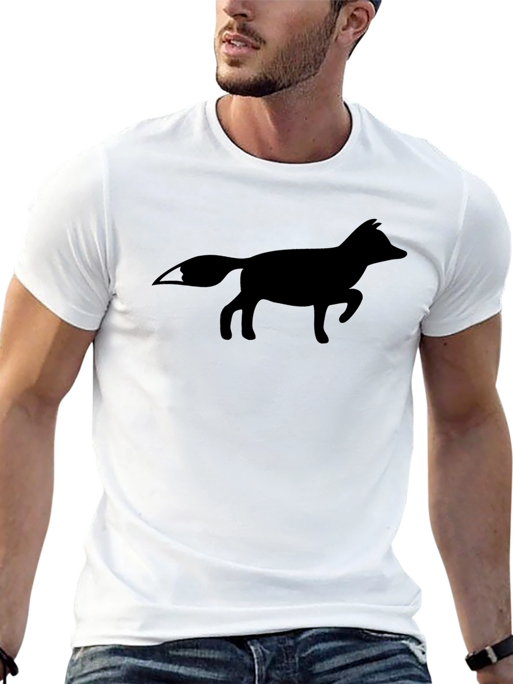 Fox Silhouette T-Shirt - Stylish Casual Wear