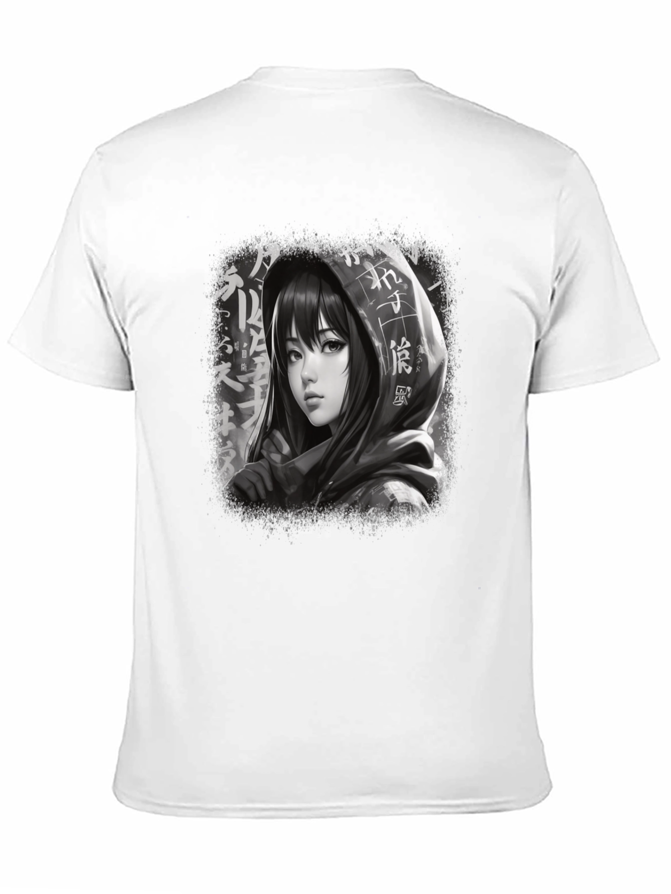Anime Girl Graphic Tee - Stylish Black T-Shirt