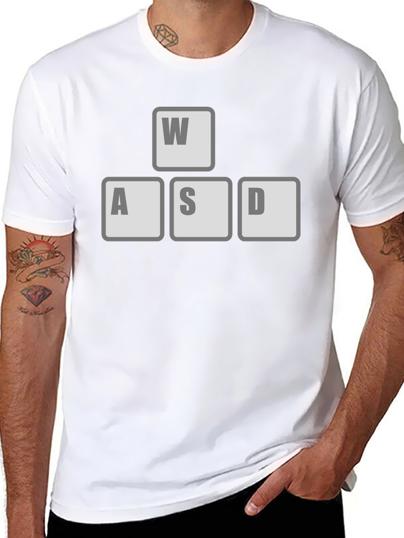 Gamer WASD Keys Black T-Shirt