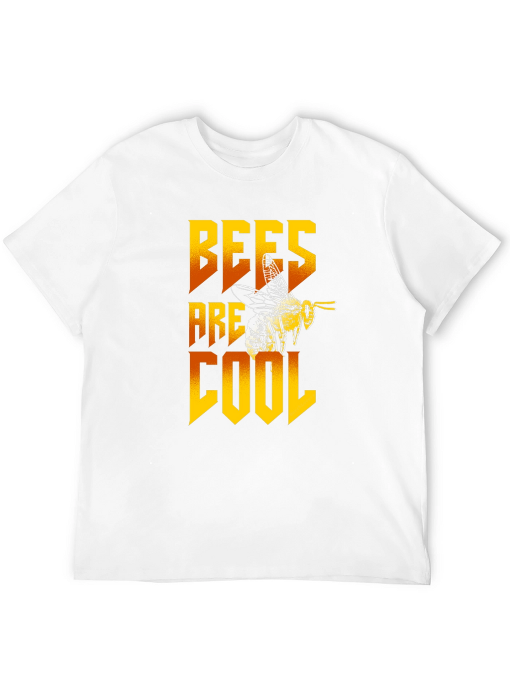 Bees Are Cool Graphic Tee - Black Cotton T-Shirt