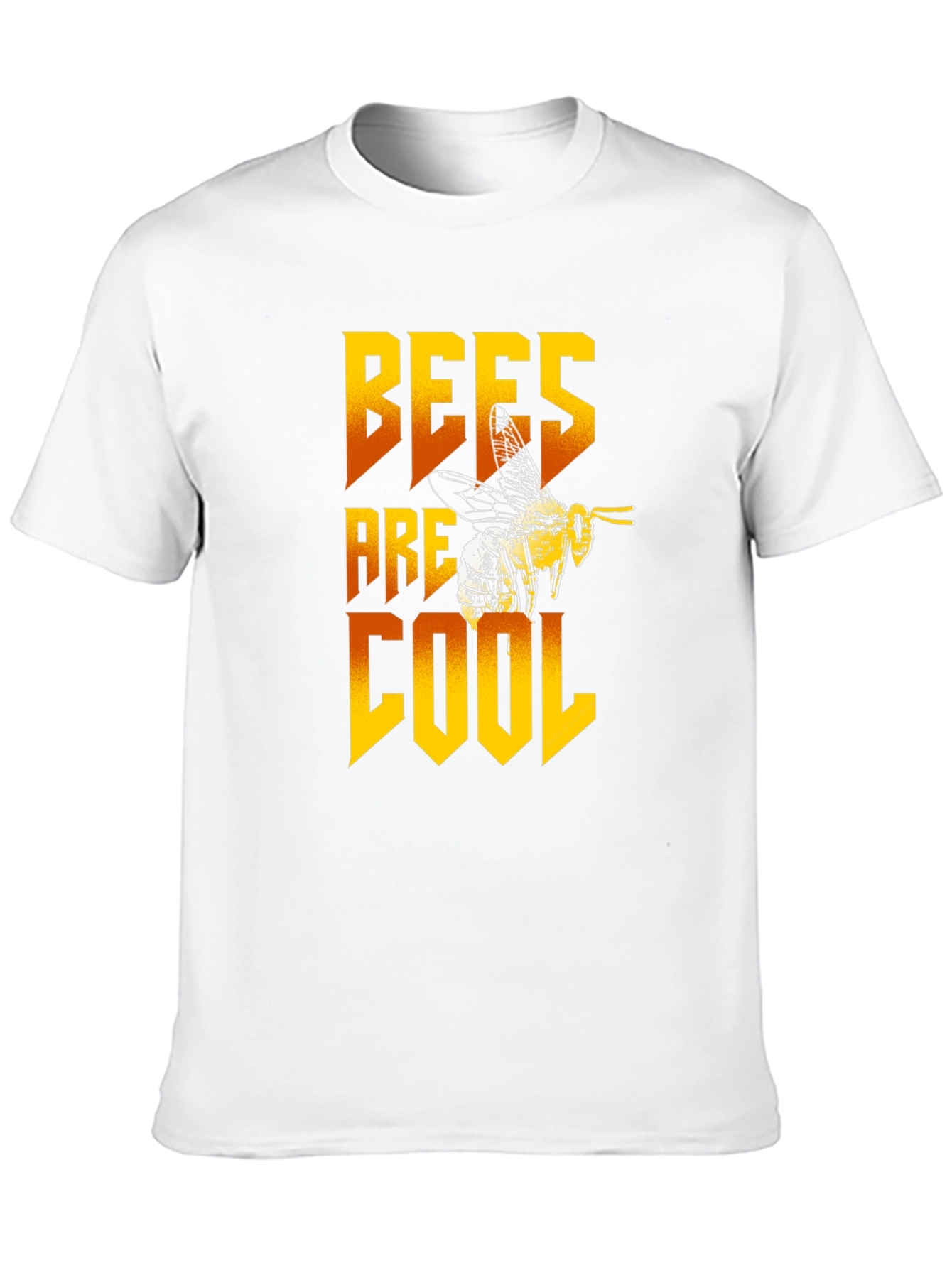 Bees Are Cool Graphic Tee - Black Cotton T-Shirt