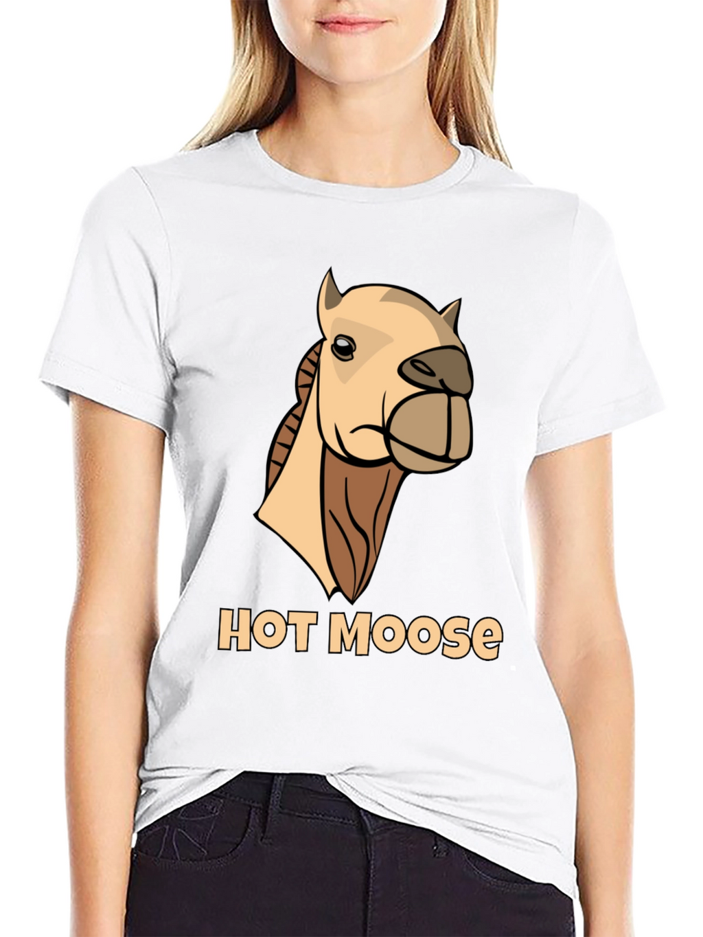 Funny Hot Moose Graphic T-Shirt - Mens Black Tee