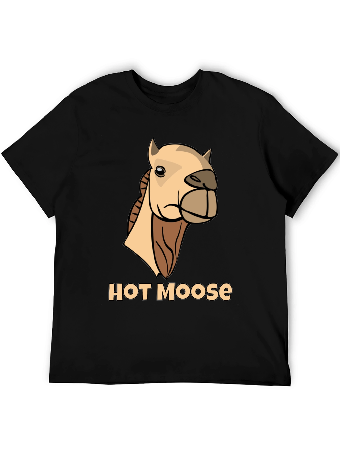 Funny Hot Moose Graphic T-Shirt - Mens Black Tee