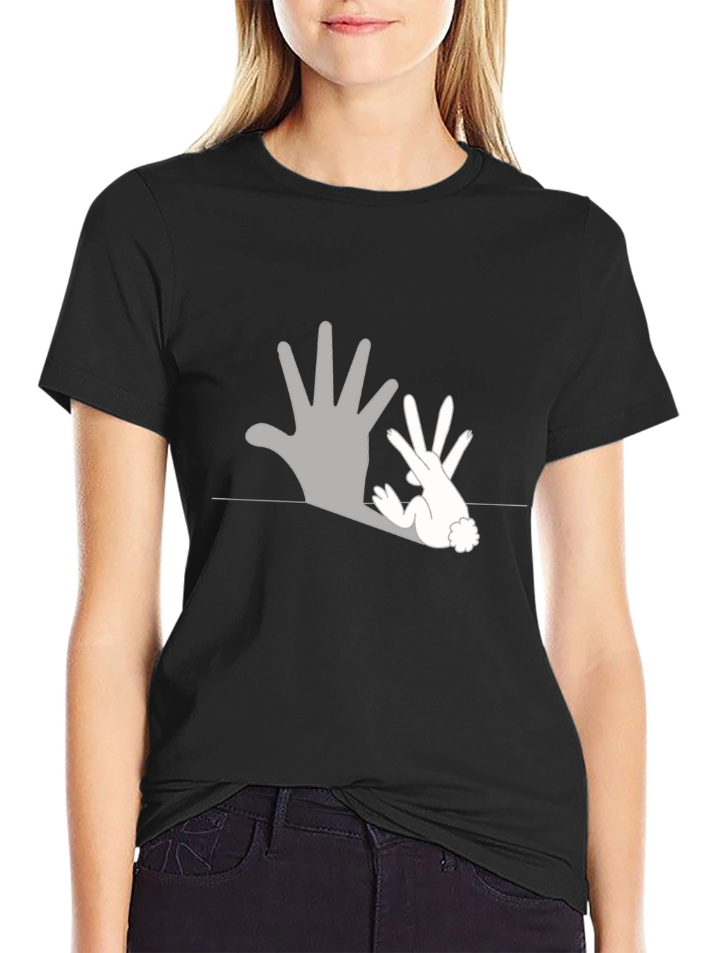 Shadow Rabbit Graphic T-Shirt