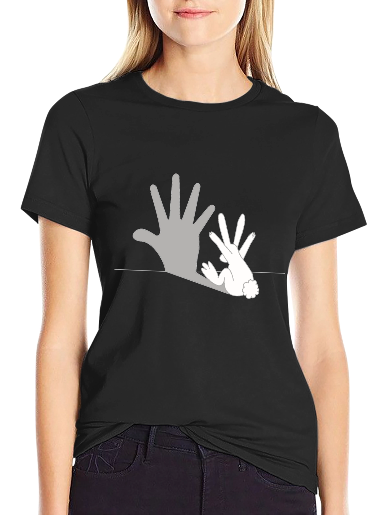 Shadow Rabbit Graphic T-Shirt
