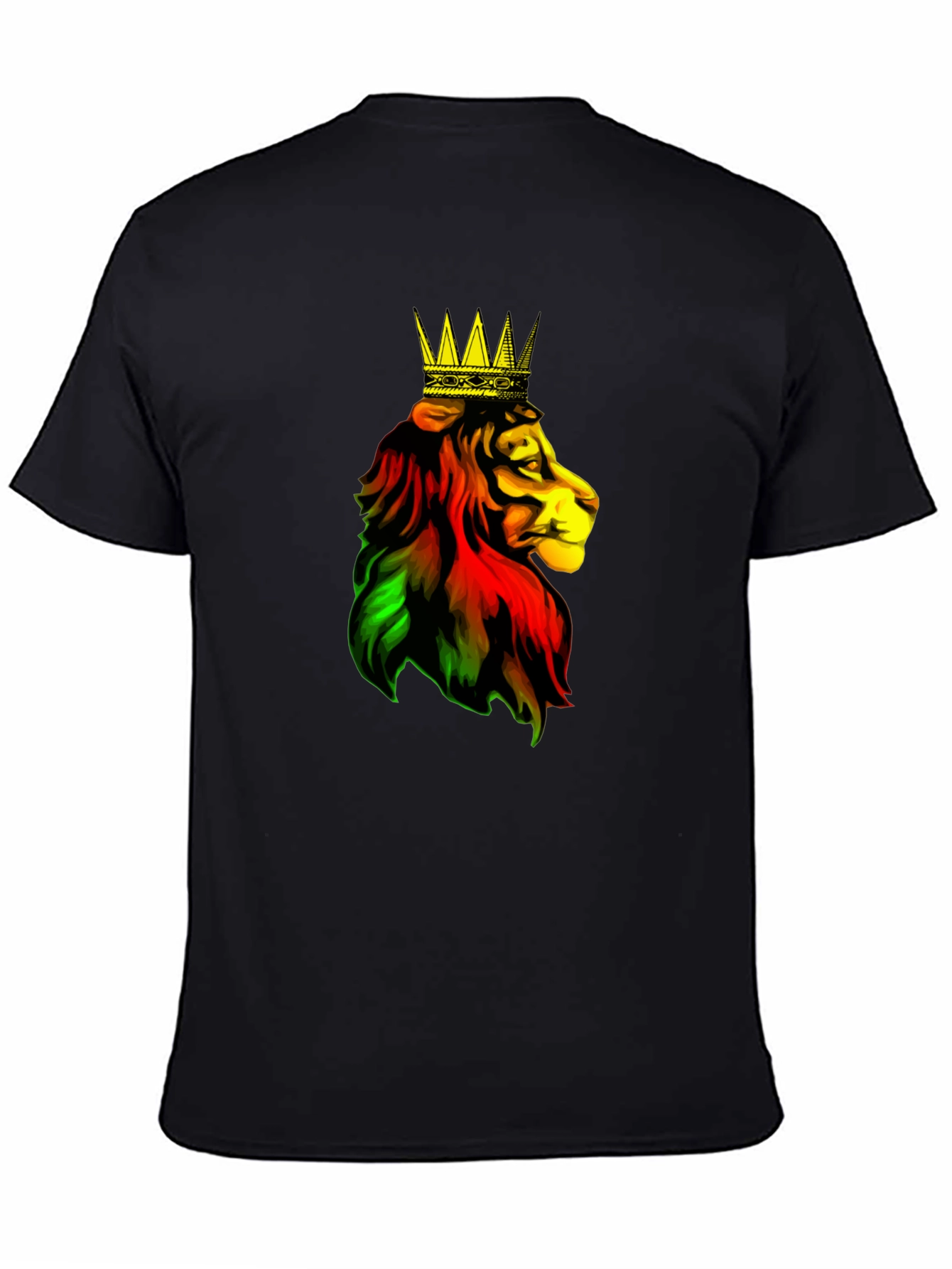 Rasta Lion King Black T-Shirt